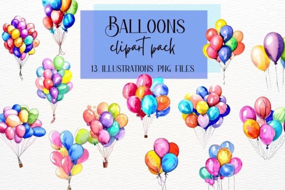 Download Watercolor Balloon Clipart, Birthday Set - Premium Resources