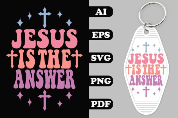 Download Jesus is the Answer Key Chain SVG - Premium Resources